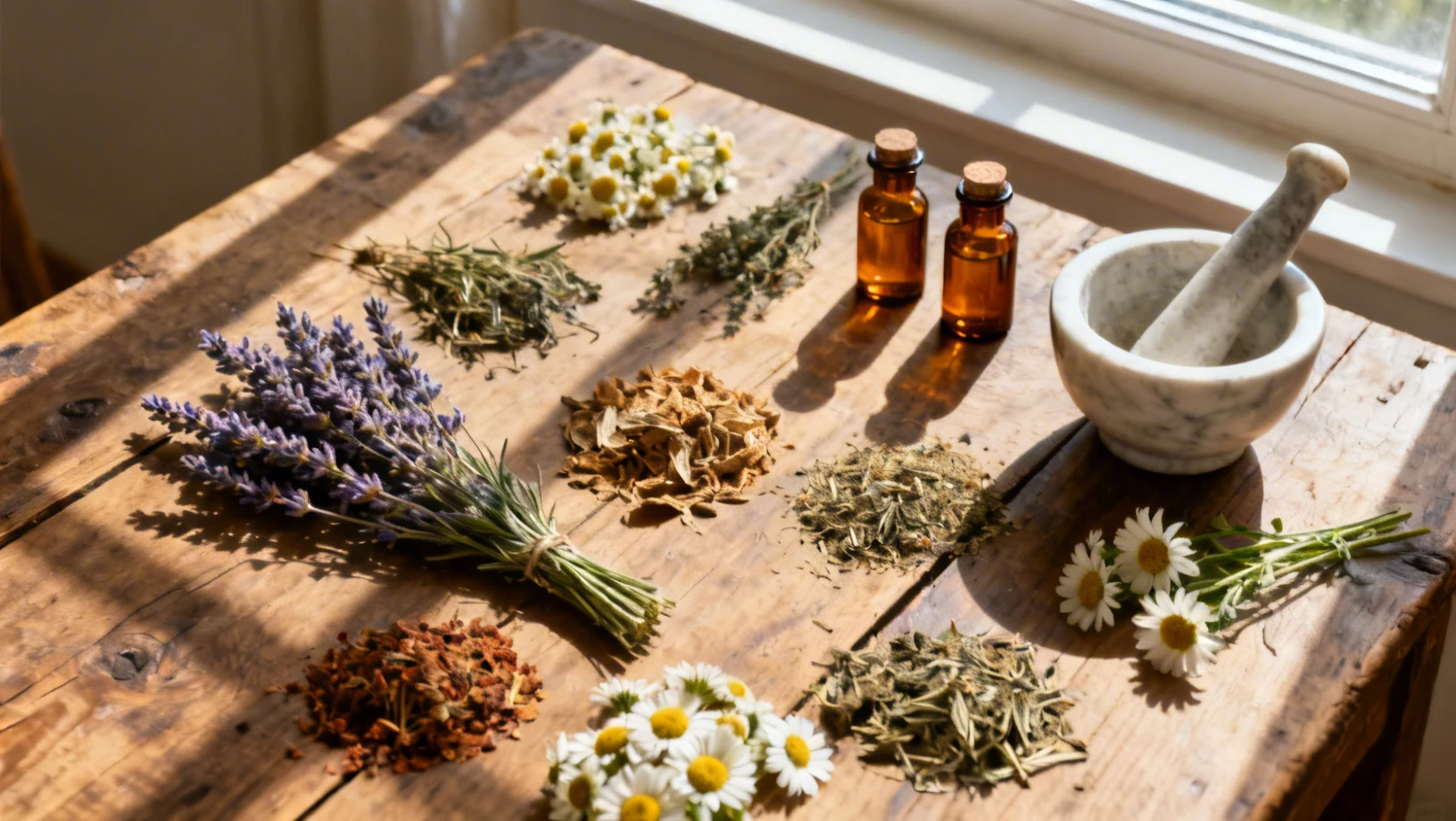 Herbes médicinales et plantes séchées